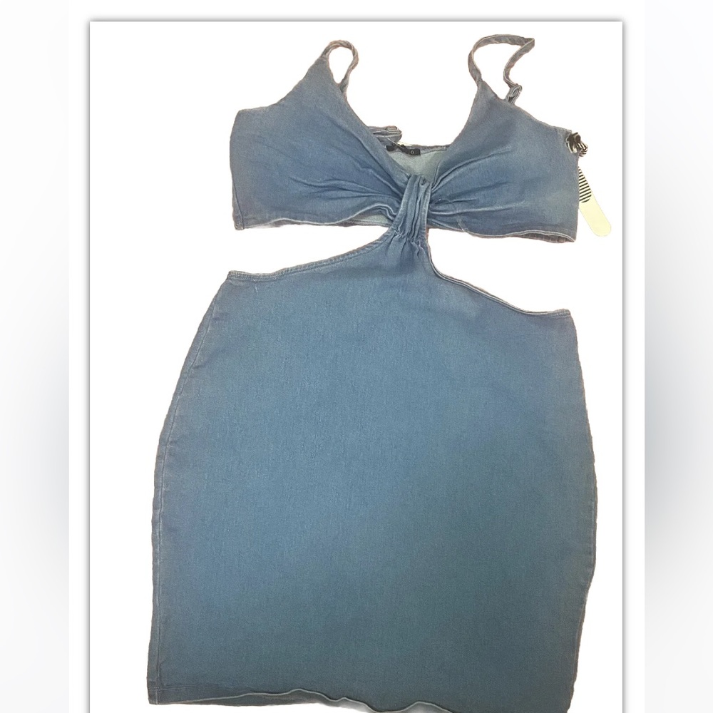 Blue Jean dress plus size cut out mid section
